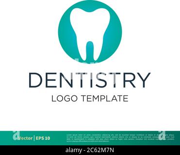 Zahnarzt, Zahnpflege Symbol Vektor Logo Vorlage Illustration Design. Editierbarer Vektor EPS 10. Stock Vektor