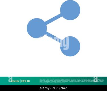 Share Icon Vektor Logo Vorlage Illustration Design. Editierbarer Vektor EPS 10. Stock Vektor