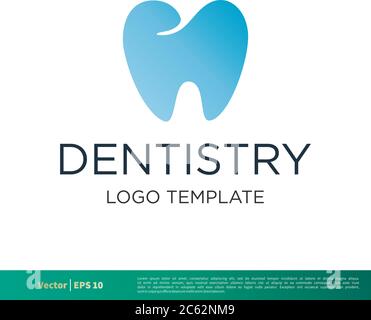 Zahnarzt, Zahnpflege Symbol Vektor Logo Vorlage Illustration Design. Editierbarer Vektor EPS 10. Stock Vektor