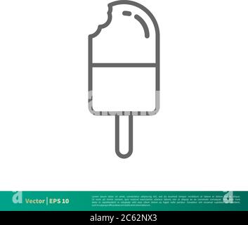 Ice Cream Bar - Sommer Symbol Vektor Logo Vorlage Illustration Design. Editierbarer Vektor EPS 10. Stock Vektor