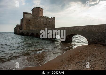 Nettuno, Roma, 06/09/2014: Torre Astura Stockfoto