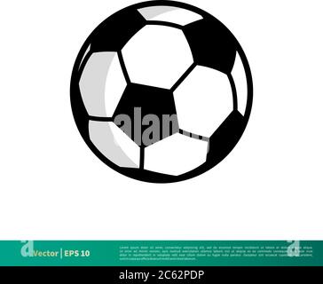 Ball / Fußball Symbol Vektor Logo Vorlage Illustration Design. Editierbarer Vektor EPS 10. Stock Vektor
