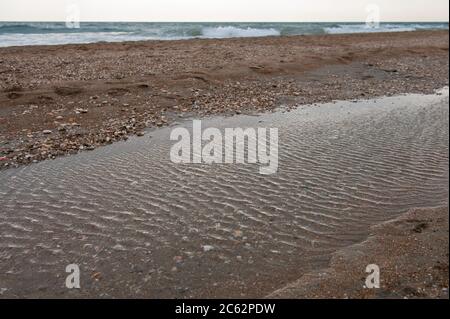 Nettuno, Roma, 06/09/2014: Torre Astura Beach. Stockfoto