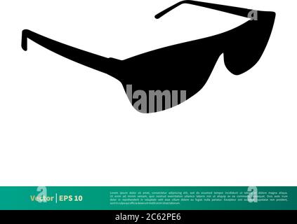 Sonnenbrille Sommer Symbol Vektor Logo Vorlage Illustration Design. Editierbarer Vektor EPS 10. Stock Vektor