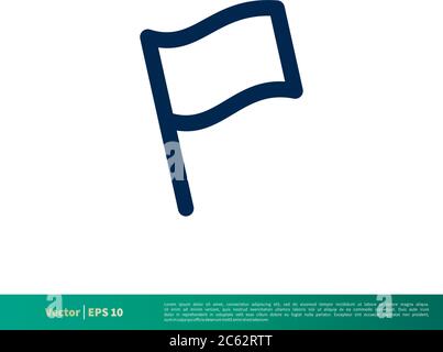 Flag Symbol Vektor Logo Vorlage. Editierbarer Vektor EPS 10. Stock Vektor