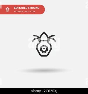 Kalasha einfaches Vektor-Symbol. Illustration Symbol Design Vorlage für Web mobile UI Element. Perfekte Farbe modernes Piktogramm auf bearbeitbaren Strich. Kalasha Stock Vektor