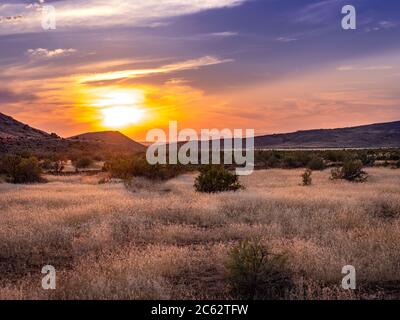 Sonnenuntergang in der Wüste, Utah USA Stockfoto