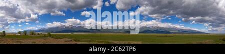 Rocky Mountain Range Panorama, Westcliffe, Colorado USA Stockfoto