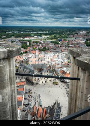 Stadtzentrum von Mechelen Belgien 2 Juli 2020 Stockfoto