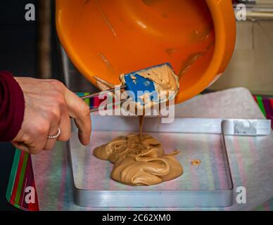 Workshop zu Schokoladentrüffeln in Grevenbroich, Deutschland Stockfoto