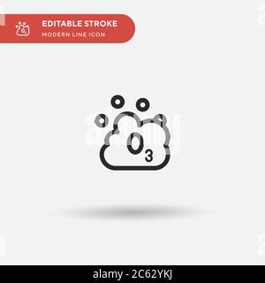 Einfaches Vektorsymbol Ozon. Illustration Symbol Design Vorlage für Web mobile UI Element. Perfekte Farbe modernes Piktogramm auf bearbeitbaren Strich. Ozon-Symbol Stock Vektor