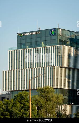 Concentrix Logo für das Bürogebäude von Concentrix Services Bulgaria Ltd. Im Sofia Business Park in Sofia Bulgarien, Osteuropa, Balkan, EU Stockfoto