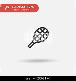 Tennis einfaches Vektor-Symbol. Illustration Symbol Design Vorlage für Web mobile UI Element. Perfekte Farbe modernes Piktogramm auf bearbeitbaren Strich. Tennis-Symbole für Ihr Business-Projekt Stock Vektor