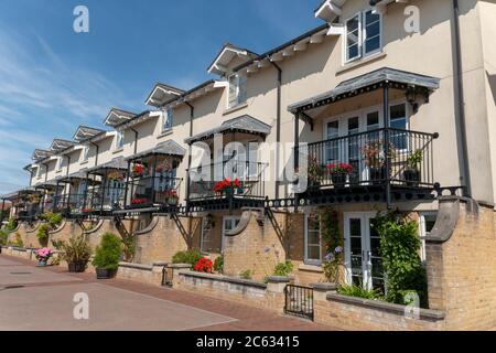 Bristol-Juni-2020-England-eine Nahaufnahme der Häuser am Ufer des bristol Hafen Stockfoto