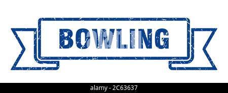 Bowling-Band. Bowling Grunge Band Schild. Bowling Banner Stock Vektor