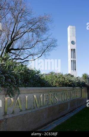 Uhrturm in Palmerston North, Neuseeland Stockfoto