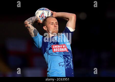 Wycombe Wanderers’ Jack Grimmer während der Sky Bet League ein Play-off Halbfinale, zweite Bein Spiel in Adams Park, Wycombe. Stockfoto