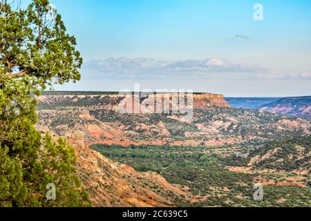 Landschaftlich schöner Blick über den Palo Duro Canyon State Park, Texas Stockfoto