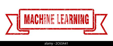 Machine Learning Band. Machine Learning Grunge Band Zeichen. Machine Learning Banner Stock Vektor