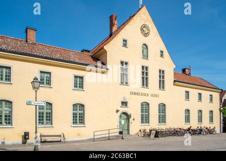 Haus von Donner im mittelalterlichen Visby auf der schwedischen Ostseeinsel Gotland wurde im 12. Jahrhundert erbaut. Es war ein Handelshaus und ein Postamt. Stockfoto
