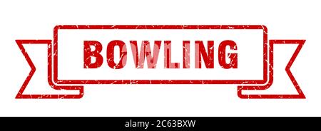 Bowling-Band. Bowling Grunge Band Schild. Bowling Banner Stock Vektor