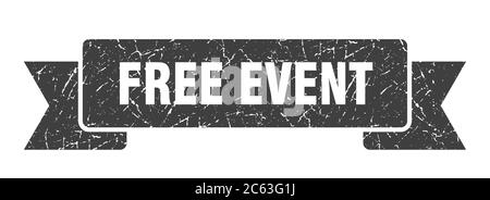 Kostenlose Veranstaltung Band. Kostenlose Veranstaltung Grunge Band Zeichen. Kostenlose Veranstaltung Banner Stock Vektor