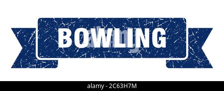 Bowling-Band. Bowling Grunge Band Schild. Bowling Banner Stock Vektor