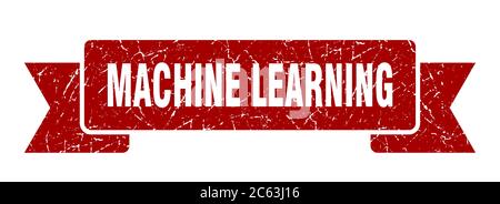 Machine Learning Band. Machine Learning Grunge Band Zeichen. Machine Learning Banner Stock Vektor