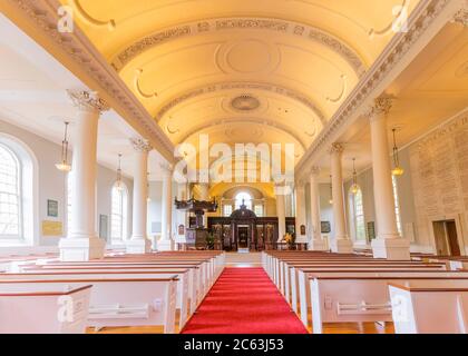 Memorial Church Harvard University, Cambridge, MA, USA. Die Memorial Church der Harvard University, besser bekannt als die Harvard Memorial Church Stockfoto