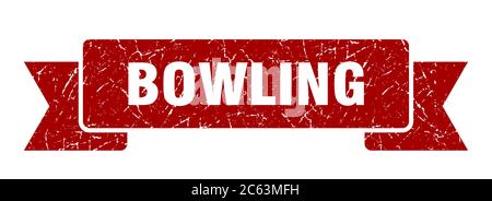 Bowling-Band. Bowling Grunge Band Schild. Bowling Banner Stock Vektor