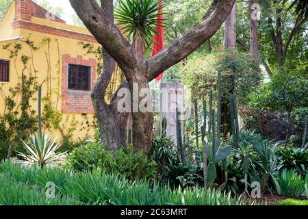 Das Grab Leo Trotzkis in seinem Haus in Coyoacan, Mexiko-Stadt Stockfoto