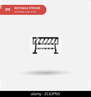 Symbol für einfachen Vektor der Barriere. Illustration Symbol Design Vorlage für Web mobile UI Element. Perfekte Farbe modernes Piktogramm auf bearbeitbaren Strich. Barriere Stock Vektor