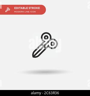 Friseursalon einfaches Vektor-Symbol. Illustration Symbol Design Vorlage für Web mobile UI Element. Perfekte Farbe modernes Piktogramm auf bearbeitbaren Strich. Friseursymbole für Ihr Geschäftsprojekt Stock Vektor