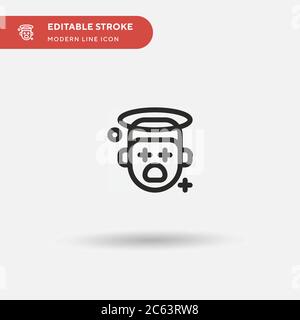 Einfaches Vektorsymbol „Betrunken“. Illustration Symbol Design Vorlage für Web mobile UI Element. Perfekte Farbe modernes Piktogramm auf bearbeitbaren Strich. Symbol „betrunken“ Stock Vektor