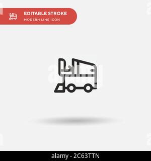 Einfaches Vektorsymbol für Ice Resurfacer. Illustration Symbol Design Vorlage für Web mobile UI Element. Perfekte Farbe modernes Piktogramm auf bearbeitbaren Strich. I Stock Vektor