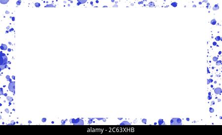 Aquarell abstrakter Hintergrund Rahmen in blau und weiß Farben. Künstlerische Kulisse. Moderner Rahmen. Bunte und dekorative Illustration. Handgefertigtes Backdro Stockfoto