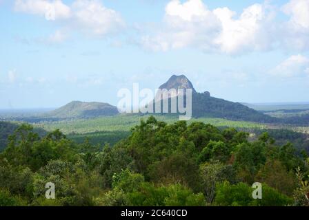 Mt Tibrogargan Glasshouse Mountain im Hinterland der Sunshine Coast Queensland Australien Stockfoto