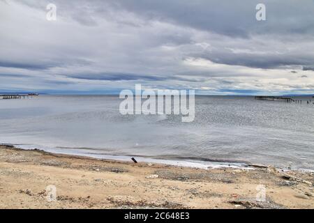 Der Hafen von Punta Arenas, Patagonien, Chile Stockfoto