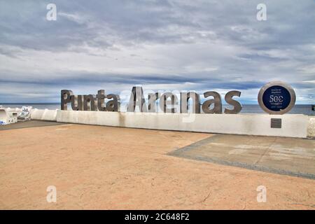 Der Hafen von Punta Arenas, Patagonien, Chile Stockfoto