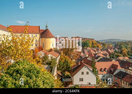 Blick vom Schloss auf die historische Stadt Sulzbach-Rosenberg in Bayern Stockfoto