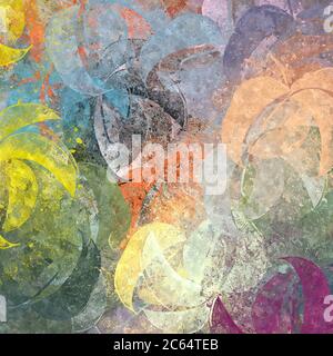 Abstrakt Vintage floralen Hintergrund, Leinwand Wandteppich mit breiten Farbstrichen für Design. Stockfoto