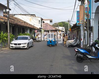 dh Tuk Tuk Taxi Straße GALLE FORT SRI LANKA Forts Straße Motor Tuktuk Rickshaw Tuks Straßen Stockfoto