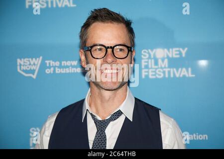 Guy Pearce hat sein Foto auf dem roten Teppich bei der australischen Premiere des Rover im State Theatre, 49 Market Street, Sydney, gemacht. Stockfoto