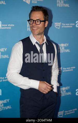 Guy Pearce hat sein Foto auf dem roten Teppich bei der australischen Premiere des Rover im State Theatre, 49 Market Street, Sydney, gemacht. Stockfoto