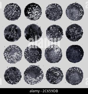 Vektor Hand gezeichnet Farbe Flecken Grunge Set Stock Vektor