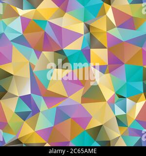 Dreieck nahtlose Muster von geometrischen Formen. Buntes Mosaik b Stock Vektor