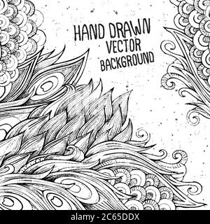 Handgezeichneter dekorativer Hintergrund Stock Vektor