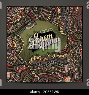 Abstrakt Vektor dekorative ethnische ornamentalen Hintergrund Stock Vektor