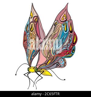 Vektor dekorative Insekt Schmetterling Stock Vektor