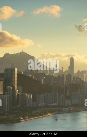 Skyline von Hong Kong Island, Hong Kong Stockfoto